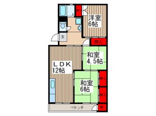 入間仏子団地２号棟(503)の物件間取画像